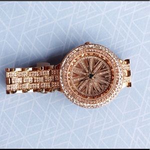 Gold Rose Bling Watch 💎